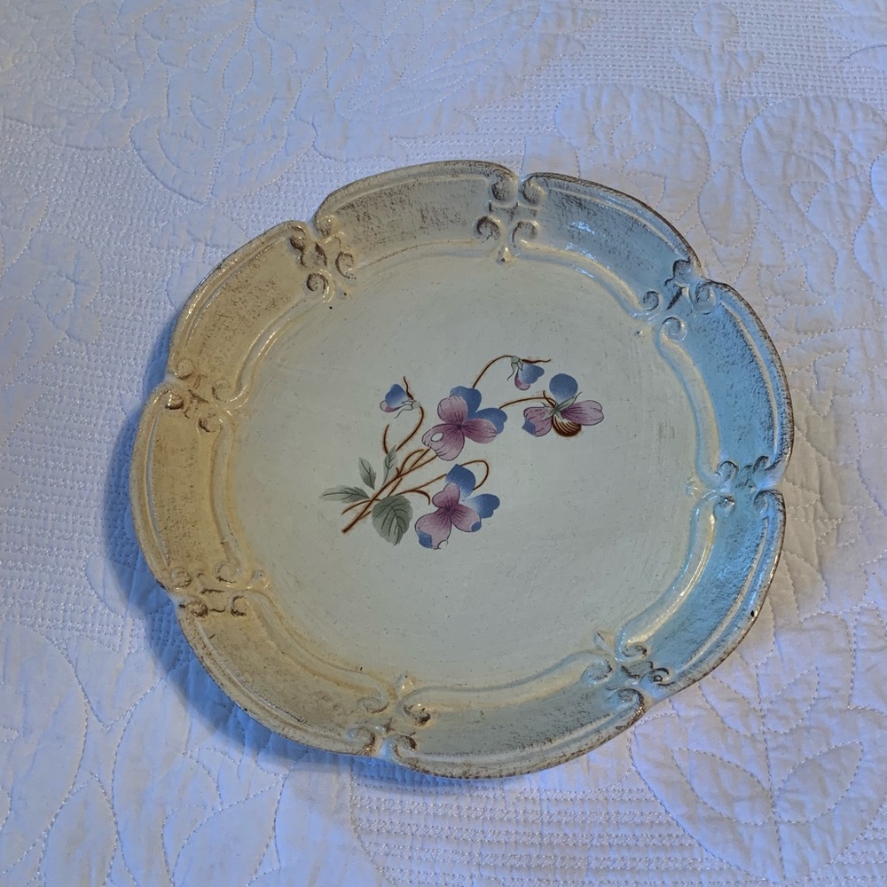 Vintage Italian Traditional Florentine Round tray.